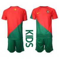 Echipament fotbal Portugalia Tricou Acasa Mondial 2022 pentru copii maneca scurta (+ Pantaloni scurti)